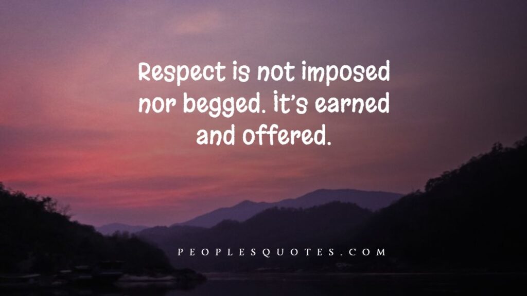 Respect Quotes About Relationship
