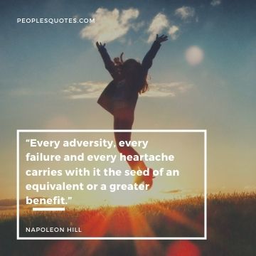 Napoleon Hill quote about tough times