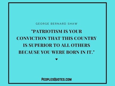 George Bernard Shaw quote on patriotism