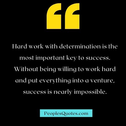 Hard Work and Determination quotes