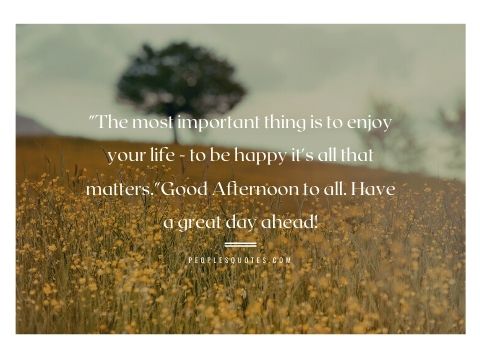 Positive Afternoon Quotes
