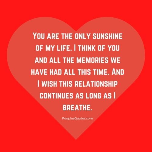 You are my sunshine quotes for Girlfriend 