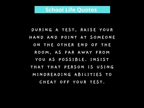Funny School Quotes to Remember Study Life