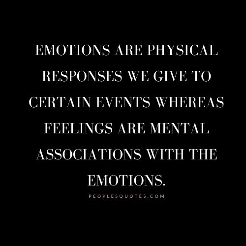 feelings are mental associations with the emotions.