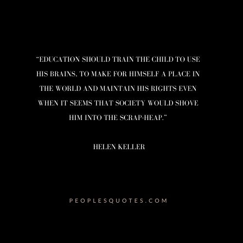 Helen Keller Quotes about Education