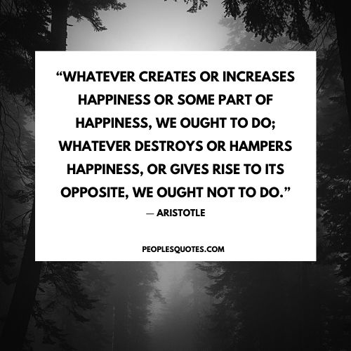 Image quotes on happiness by Aristotle