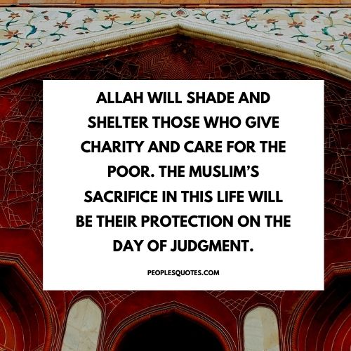 Allah (SWT) quotes about giving charity in Islam