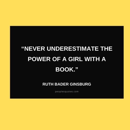 Ruth Bader Ginsburg inspirational quote on Women Power