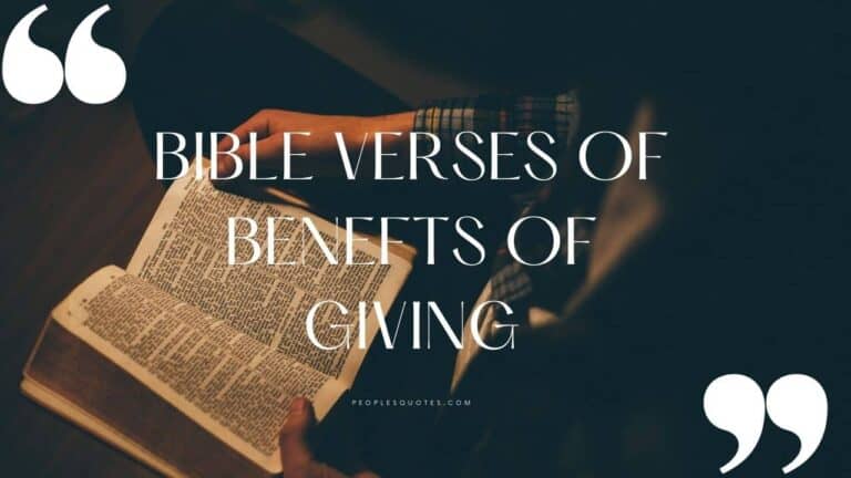 Bible verses of benefits of giving